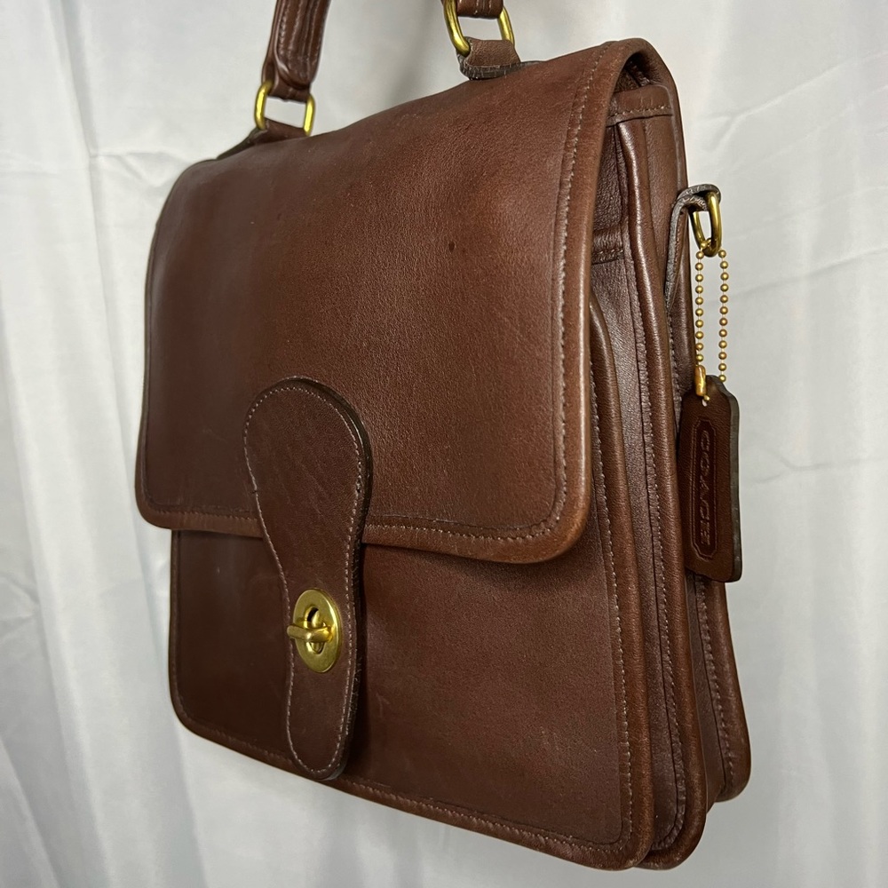 Vintage Brown Leather Coach Station Bag / Crossbody 🤎🎬 - Picture 3 of 16